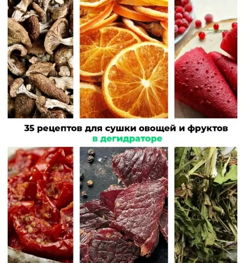 Цифровая книга "35 рецептов для сушки фруктов и овощей в дегидраторе"